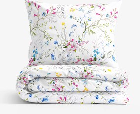 Goldea pamut ágyneműhuzat - festett réti virágok 140 x 200 és 70 x 90 cm
