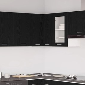 Függő Sarokszekrény - Fekete tölgy - 57x57x60 cm - Műmárványból készült