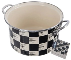Orion Smaltovaný hrnec Šachovnice Lem , 3 l, pr.20 cm