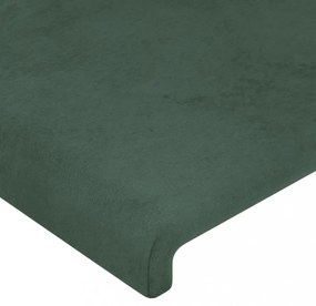 sötétzöld bársony fejtámla 100x5x78/88 cm