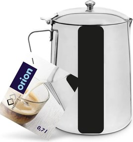 Ezüstszínű rozsdamentes acél vízforraló kanna 700 ml Anett – Orion