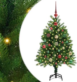 vidaXL Karácsonyfa 150 LED-del állvánnyal Zöld 120 cm PE