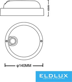 ELDLUX SEN-OV-9F Modern Kültéri Fali Lámpa IP44