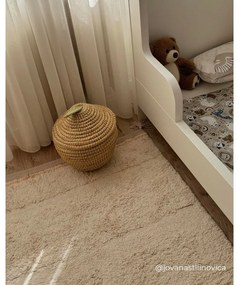 Krémszínű mosható kézi szövésű pamut szőnyeg 90x130 cm Bloom Natural – Lorena Canals