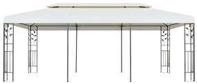 Fehér acél pavilon dupla tetővel 6 x 3 m