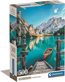 Olaszország Braies Lake 500 db-os Compact puzzle Clementoni