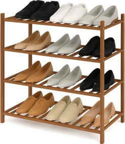 Könyvespolc Bambusz Cipősszekrény 4 Szintes Botc – Emeletes kivitel