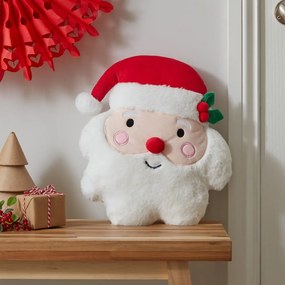 Plüss díszpárna karácsonyi mintával 38x32 cm Christmas Santa – Catherine Lansfield