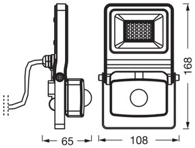 Osram - LED-reflektor mozgásérzékelővel ENDURA LED/20W/230V 3000K IP44