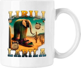 Bögre Lirili Larila elefánt brainrot gen 2 fehér 330ml