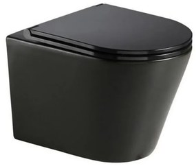 Clement Black fali Rimless WC, matt fekete