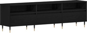 vidaXL TV szekrény fiókkal Fekete tölgy 150 x 30 x 44,5 cm Faanyag