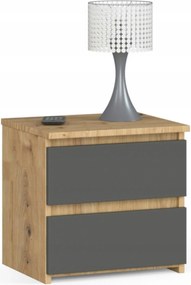 Éjjeliszekrény CL2 artisan-grafit szürke 40cm 2fiókos Akd