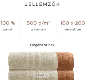 Comfort Maxi 100x200 cm krém fürdőlepedő, 100% pamut