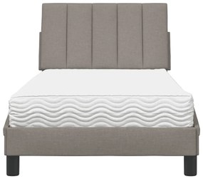 tópszínű szövet ágy matraccal 90x190 cm