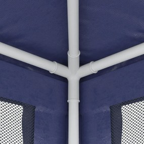 Kék HDPE rendezvénysátor 10 hálós oldalfallal 3 x 12 m