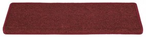 15 db lépcsőszőnyeg 65 x 21 x 4 cm bordó téglalap alakú széllel