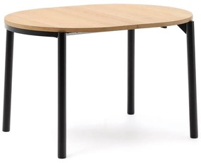 Natúr színű bővíthető étkezőasztal tölgyfa dekoros asztallappal 90x120 cm Montuiri – Kave Home