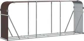 vidaXL barna horganyzott acél rönktartó 234 x 45 x 100 cm