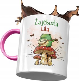 Rózsaszín Bögre Lili Barátnő Feleség Ajándék Nyomtatott Fotóval