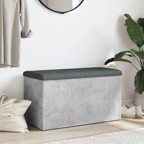 betonszürke szerelt fa tárolópad 82 x 42 x 45 cm