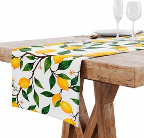 Futófelület Abrosz Asztalra Konyhába Nappaliba Matt Sima 40x220 Citrom