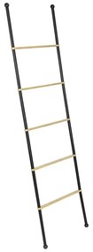 Fekete-natúr színű fém dekorációs létra Bambusa – Wenko