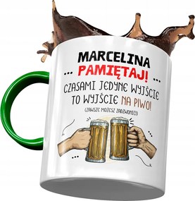 Zöld Bögre Marcelina Feleség Barátnő Ajándék Nyomtatott Fotóval