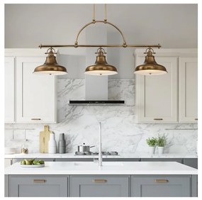 Quoizel QZ-EMERY3P-WS - Csillár láncon EMERY 3xE27/100W/230V réz