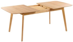 Világosbarna kihúzható étkezőasztal 150/190 x 90 cm MADOX Beliani