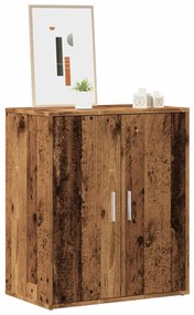 antik fa színű szerelt fa cipősszekrény 60 x 35 x 70 cm