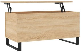 Sonoma tölgy színű szerelt fa dohányzóasztal 90x44,5x45 cm