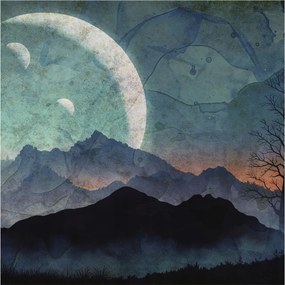 Flizelin tapéta Flizelin Fali Prémium Éjszakai tájkép 250x250 Ragasztó