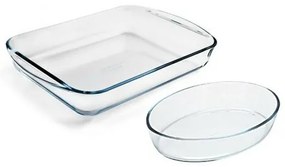 Pyrex üveg sütőedény készlet 2 db, 3,7 l + 2,2 l