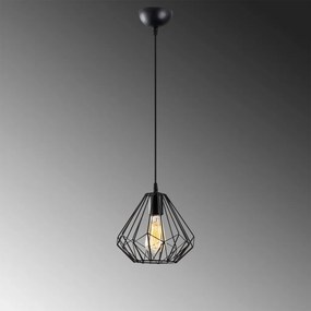 Diamond 704-S fekete fém függőlámpa, Ø23 cm