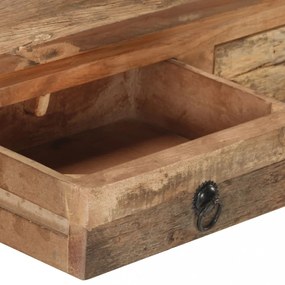 tömör akácfa és újrahasznosított fa tálalóasztal 90,5x30x75 cm