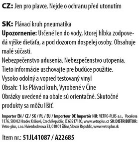 Vetro-Plus Felfújható karika Gumiabroncs, átmérő90 cm