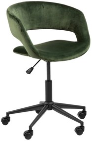 Grace irodai design szék, sötétzöld bársony
