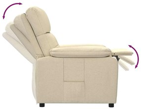 krémszínű szövet dönthető fotel