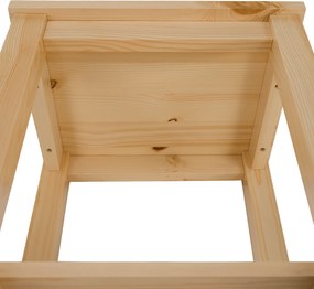 Éjjeliszekrény, masszív/természetes, FOSIL