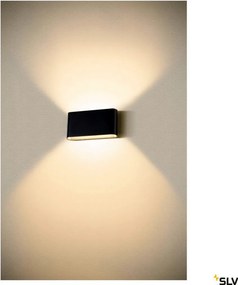 SLV 1007144 OVAL Modern Kültéri Fali Lámpa Fekete, Átlátszó LED IP65