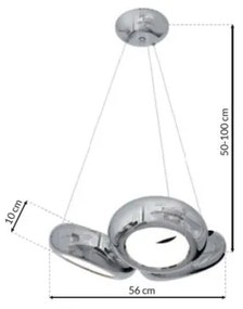 LED Csillár zsinóron MERCURIO 3xLED/12W/230V