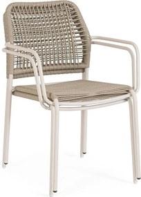 Bézs-natúr színű fém kerti szék Jable – Bizzotto