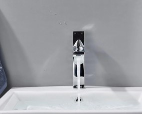 Fürdőszobai csaptelep EYN VU1610 magas és alacsony kivitelben, többféle felülettel, például krómmal és matt feketével — Fekete — 22 cm – mosdóra szerelhető