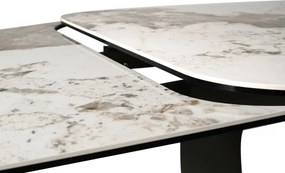 Infinity bővíthető étkezőasztal kerámia fényes fehér/réz 160-240 cm