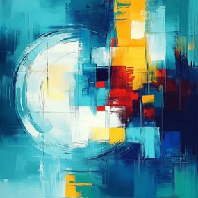 Canvas Vászonkép Absztrakt Geometria Kompozíció Kör Színes 80x80