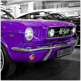 Poszter 70x70 Lila Ford Mustang