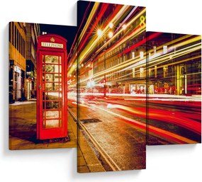 Kép - piros telefonfülke (90x60 cm)