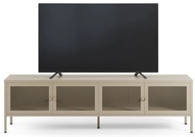 Krémszínű fém TV-állvány 160x50x35 cm Fayna – Marckeric