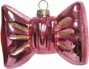 Üveg masnis gömb sötét rózsaszín